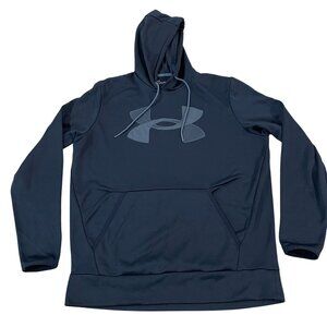 Under Armour Hoodie Men's Size Medium Loose Fit Black Sweatshirt Gym Fitness